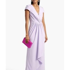 BADGLEY MISCHKA Draped Crepe Gown